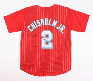 Jazz Chisholm Jr. Marlins Autographed Signed Jersey JSA COA - inscr Prince Jazz! - Picture 1 of 4