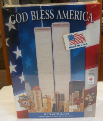 God Bless America NYC Big Apple 550 Piece Jigsaw Puzzle 18" x 24" - Image 1 of 4