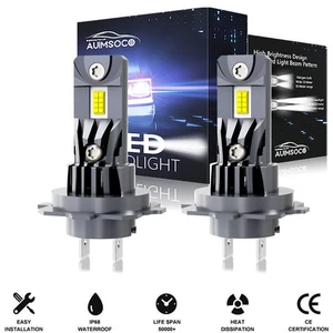 H7 Led Headlight Bulbs For BMW Motorcycle F700GS F800GS k1200 R1200 High Low - Picture 1 of 12