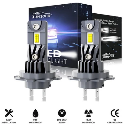 H7 LED Headlight Bulbs 6000K For BMW 1 Series E81 E87 118i 120i 125i 2005-2019 - Image 1 of 4