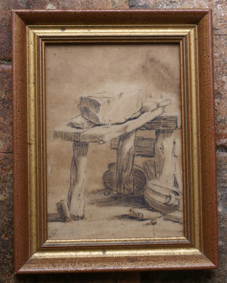 Le tailleur de pierre  dessin XIXeme - Photo 1/3