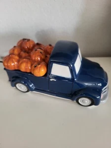 Scentsy Retro Blue Truck with Pumpkin Delivery Lid Full Size Wax Warmer - Picture 1 of 4