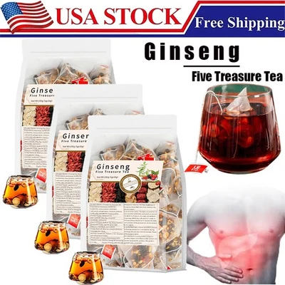 30~90Bags Ginseng six treasure tea Kidney tea liver tea red date kidney health - Image 1 of 4