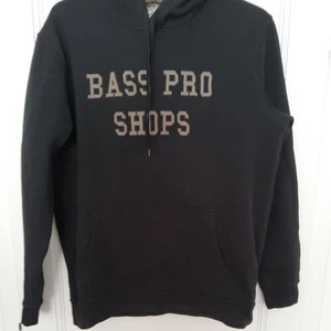 Bass Pro Shops Men's Game Day Hoodie Pullover Black Sweatshirt Size Large - Picture 1 of 4