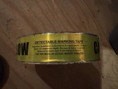 Underground Detectable Tape 2" Caution Buried Gas Line Below 950 ft - Image 1 of 4