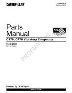Caterpillar CS76 CP76 Vibrationsverdichter Teilekatalog Handbuch - Bild 1 von 1