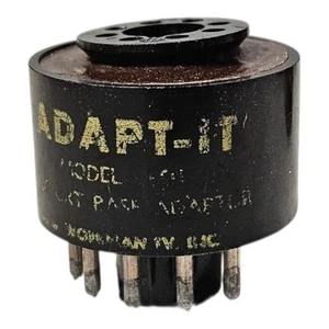 Vintage Adapt-It Octal 8 Pin To 6 Pin Vacuum Tube Tester Test Socket Adapter - Picture 1 of 3