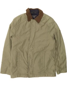 DOCKERS Mens Windbreaker Jacket UK 38 Medium Khaki Nylon TT01 - Picture 1 of 3