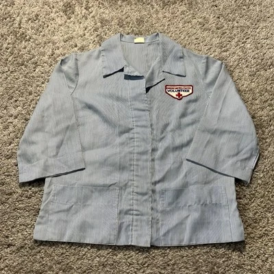 Verdadero Vintage Americna Cruz Roja Dillys 14 Rayas Cremallera Completa Garra Pequeño Azul Foto 1 de 4