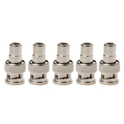 5x BNC Male To RCA Female Coaxial Connector Adapter For CCTV Video - Image 1 of 4