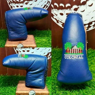 Colonial Country Club Blade Putter Headcover Navy Blue AM&E Embroidered - Image 1 of 4