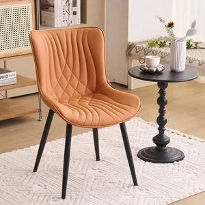 Upholstered Dining Chairs Set of 2, Mid-Century Modern Kitchen Room Chair wit... - Picture 1 of 9