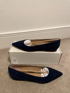 Lauren Ralph Lauren Women Suede Londyn Ballet Flat Pumps Navy Size UK6.5, EU40 - Picture 1 of 10