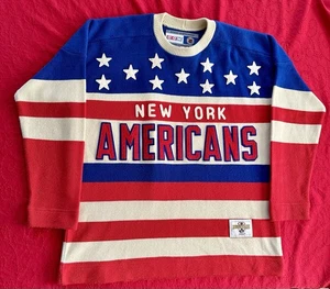 Vintage CCM Heritage New York Americans Hockey Jersey Sweater XL - Picture 1 of 15