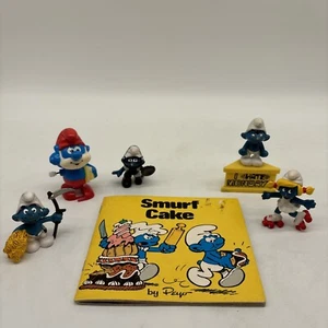Vintage Smurf Cake Book & Misc. Figure / Toy Lot! - Picture 1 of 19