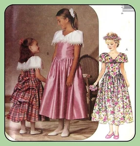 Toddlers Girls FORMAL Party DRESS Holiday McCall's 6942 Vtg 1994 Sewing Pattern - Picture 1 of 3