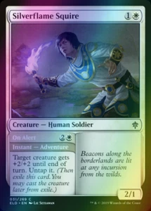 x1 FOIL COMMON Silverflame Squire // On Alert MTG 31/269 ELD M/NM 1x - Picture 1 of 1
