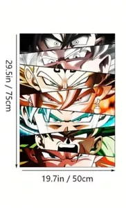 Dragon Ball Z Canvas Poster Wall Art Goku Goku Black Broly Majin Vegeta UI SSB - Picture 1 of 2