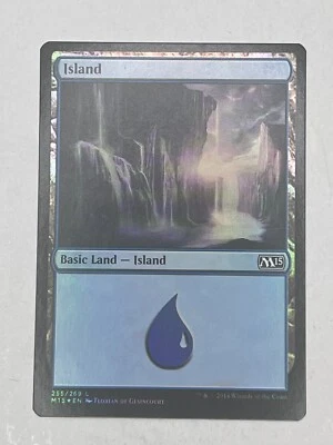 MTG Artist Proof Foil Island #255 M15 Signed by Florian De Gesincourt - Image 1 of 2