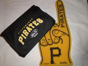2 Pittsburgh Pirates SGA's Mrs. T's Pierogies Lawn Blanket and Foam Finger - NEW - Picture 1 of 1