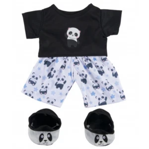 TEDDY BEAR CLOTHES Panda Pyjamas PJ & Slippers fit 16"/40cm BUILD a Teddy Bear - Picture 1 of 2