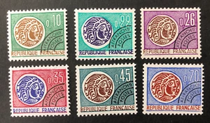 FRANCE 1964 PRECANCELS 6 MNH VALUES CAT £15+ - Picture 1 of 1