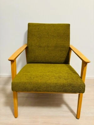 Sillón verde vintage de Checoslovaquia años 70 Foto 1 de 4