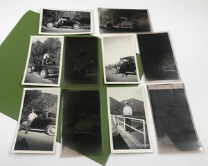 1933 Ford Car Real Photo Original Photograph & Negative Couple Lot of 5 - Picture 1 of 8