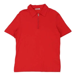 Prada Polo Shirt - Medium Red Viscose Blend - Picture 1 of 12