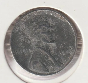 1943 WWII Lincoln Wheat Steel Penny Sammlerstück US Sammlung sehr gute USA Münze - Bild 1 von 2