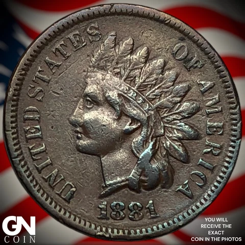 1881 Indian Head Cent Penny  Q7661 Cover