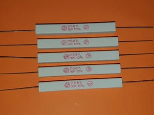 5x 56 kOhm / 17 Watt Wirewound-Power-Widerstand 218-8 - Picture 1 of 3