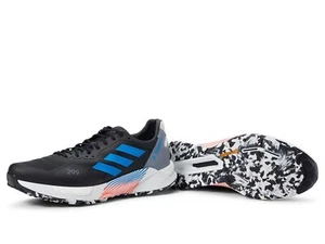 adidas Men Terrex Agravic Ultra Trail Running Shoes H03179 Black - Picture 1 of 5