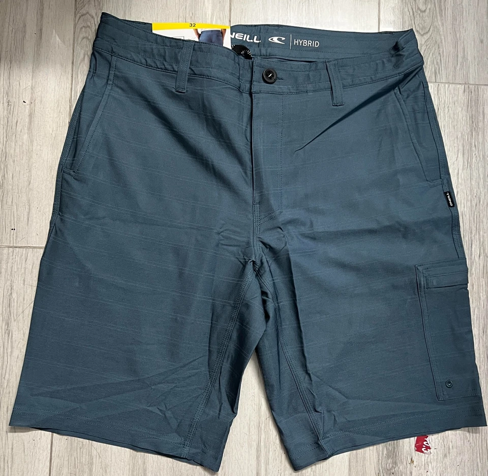 Men's O'Neill Hybrid Shorts Blue Size 36 Stretch 10" Inseam