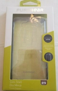 Puregear LG G3 Slim Shell Impact Flexible Silicone Cover Clear w/ Black Trim - Picture 1 of 2