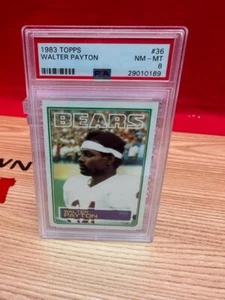 Walter Payton 1983 Topps #36 PSA 8 29010189 - Imagen 1 de 2