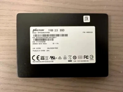 Micron 1100 2TB 2.5 SATA SSD Solid State MTFDDAK2T0TBN Laptop / Server - Image 1 of 4