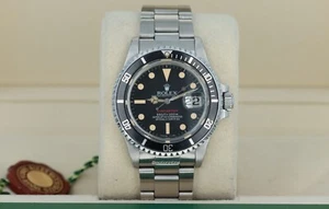 Rolex 1680 Red Submariner Tropic Tritium 4-Line Feet First Dial Circa 1973 - Picture 1 of 15