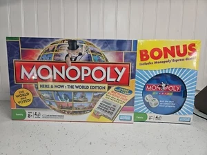 2008 Monopoly The World Edition Parker Brothers New plus bonus express game - Picture 1 of 4