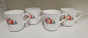 4er Set Corning Corelle Chutney Kaffeetassen Tassen Swill Apfel Birne - Bild 1 von 4