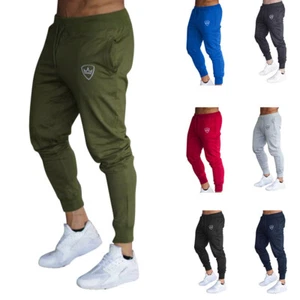 Men's Fleece Casual Jogger Sports Track Pants Pocket Jogging Trousers Sweatpants - Picture 1 of 17