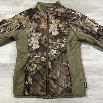 Jaqueta Mossy Oak Feminina S Marrom Verde Camuflagem Break Up Country Forrada Casaco de Caça - Imagem 1 de 4