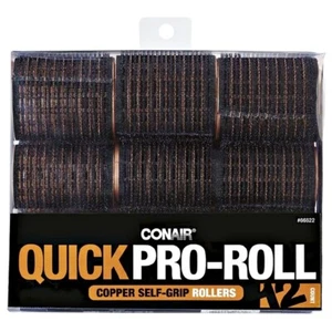 Conair Quick Pro-Roll Copper Self-Grip Rollers~12 Count~High Speed Style - Picture 1 of 2
