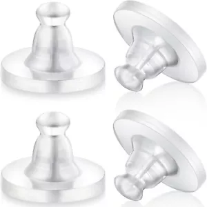 Earring Backs Rubber,100pcs Soft Clear Earring Backs for Studs,Hypoallergenic - Picture 1 of 18