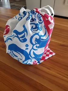 Tenugui Kordelzugtasche UpCycle Blue Wave Baumwolle Geschenktasche Aufbewahrung Organisieren - Bild 1 von 5