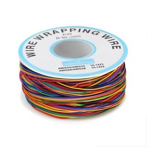 Colorful 8 Core Wrapping Cable Tinned Copper 30AWG 0 6mm Outer Diameter 1pc