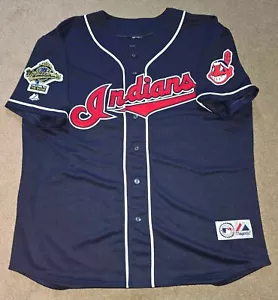 Jim Thome Cleveland Indians 1995 World Series Majestic Baseball Jersey 3XL - Picture 1 of 8