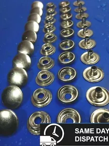 Stainless Steel Press Studs - 20 Sets Marine Grade Snap Fasteners TRADE QUALITY - Picture 1 of 3