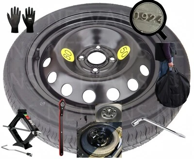KIT Ersatzrad notrad 16" für FORD FIESTA mit Wagenheber Schlüssel Tasche 125/70 - Bild 1 von 4