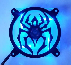 Custom 92mm SCARAB Computer Fan Grill Gloss Black Acrylic Cooling Cover Mod - Picture 1 of 3
